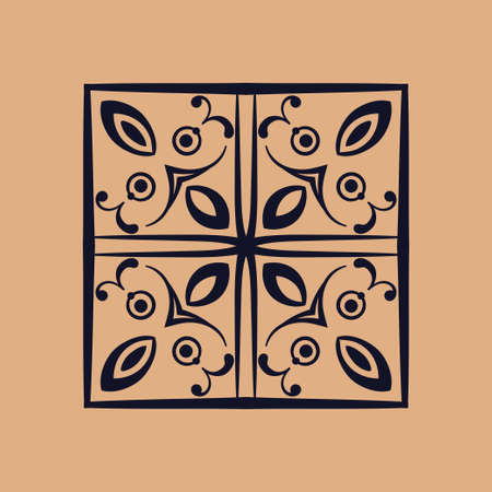 Abstract ornamental logo. Vintage element. Template for designのイラスト素材