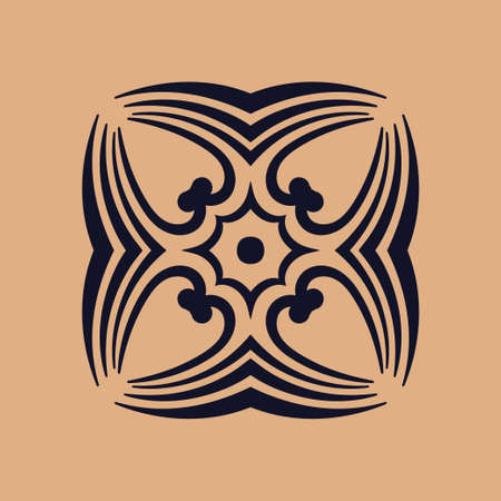 Abstract ornamental logo. Vintage element. Template for designのイラスト素材