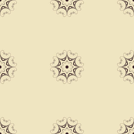 Abstract ornamental floral seamless pattern. Template can be used for fabric, textile, cloth, wrapping paper, oilcloth, and other designのイラスト素材