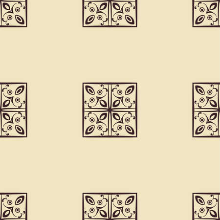 Abstract ornamental floral seamless pattern. Template can be used for fabric, textile, cloth, wrapping paper, oilcloth, and other designのイラスト素材