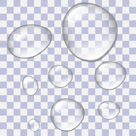 Water rain drops set. Template for design.のイラスト素材