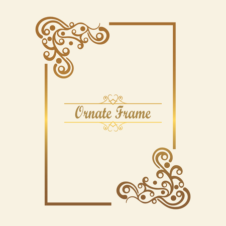 Vector decorative element for design. Frame template with place for text. Fine floral border. Lace decor. Elegant art for birthday and greeting card, wedding invitation.のイラスト素材
