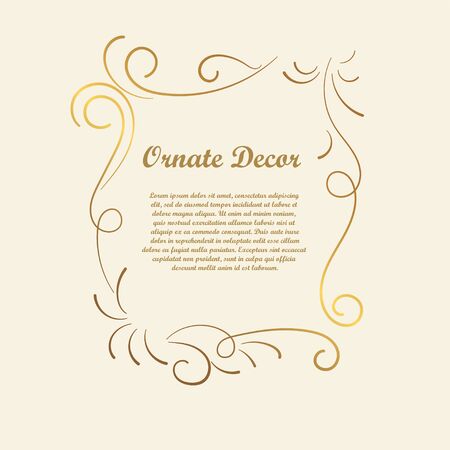 Vector decorative element for design. Frame template with place for text. Fine floral border. Lace decor. Elegant art for birthday and greeting card, wedding invitation.のイラスト素材