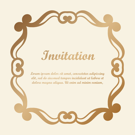 Vector decorative element for design. Frame template with place for text. Fine floral border. Lace decor. Elegant art for birthday and greeting card, wedding invitation.のイラスト素材