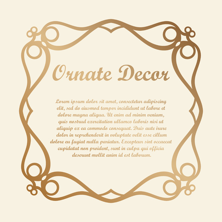 Vector decorative element for design. Frame template with place for text. Fine floral border. Lace decor. Elegant art for birthday and greeting card, wedding invitation.のイラスト素材