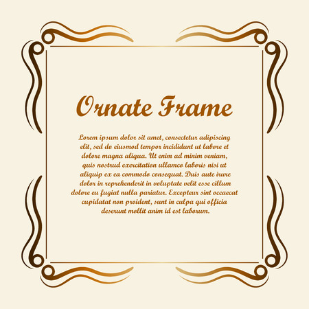 Vector decorative element for design. Frame template with place for text. Fine floral border. Lace decor. Elegant art for birthday and greeting card, wedding invitation.のイラスト素材