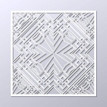 White art deco ornamental background. Template for design. Vector illustration eps10のイラスト素材