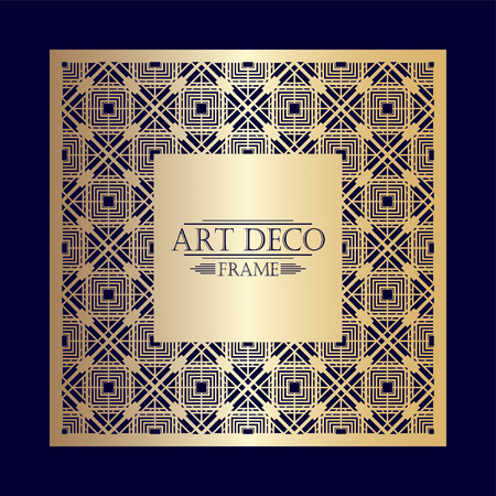 Art deco ornamental vintage frame. Template for design. Vector illustration.のイラスト素材