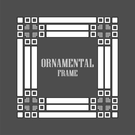 Art deco ornamental vintage frame. Template for design. Vector illustration eps10のイラスト素材