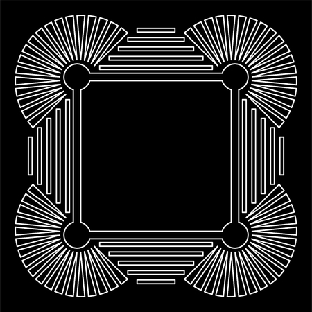 Art deco ornamental vintage frame. Template for design. Vector illustration eps10のイラスト素材