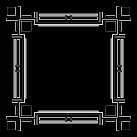 Art deco ornamental vintage frame. Template for design. Vector illustration eps10のイラスト素材