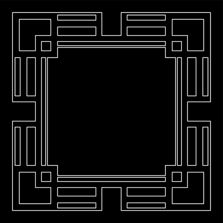 Art deco ornamental vintage frame. Template for design. Vector illustration eps10のイラスト素材