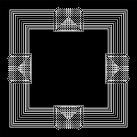 Art deco ornamental vintage frame. Template for design. Vector illustration eps10のイラスト素材