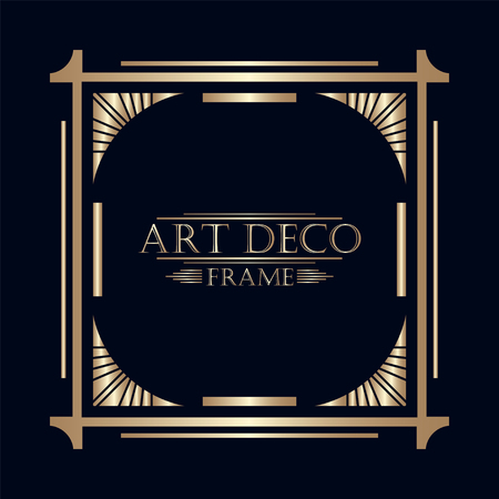 Art deco ornamental vintage frame. Template for design. Vector illustration eps10のイラスト素材