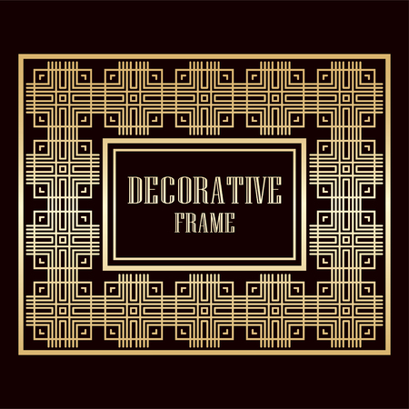 Art deco ornamental vintage frame. Template for design. Vector illustration eps10のイラスト素材