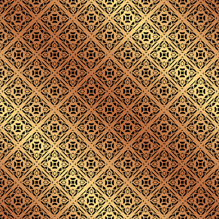 Golden ornamental seamless pattern. Template for design. Vector illustrationのイラスト素材