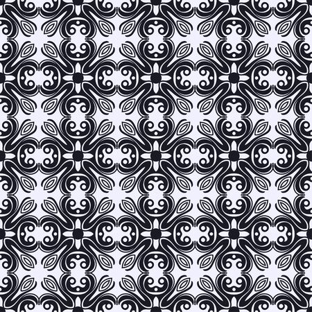 Abstract geometric seamless pattern. Black and white texture. Vector illustrationのイラスト素材