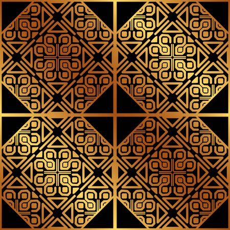 Abstract geometric golden pattern.のイラスト素材