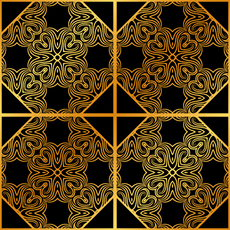 Abstract geometric golden pattern.のイラスト素材