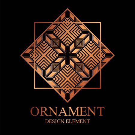 Geometric ornamental logo for design and decoration. Vector illustrationのイラスト素材