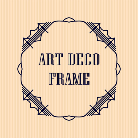 Vintage retro frame in Art Deco style. Template for designのイラスト素材