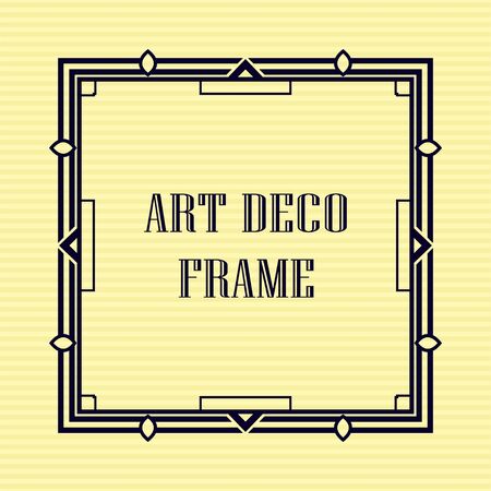 Vintage retro frame in Art Deco style. Template for designのイラスト素材
