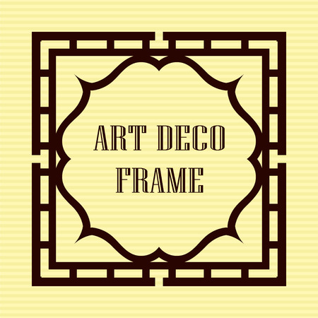 Vintage retro frame in Art Deco style. Template for designのイラスト素材