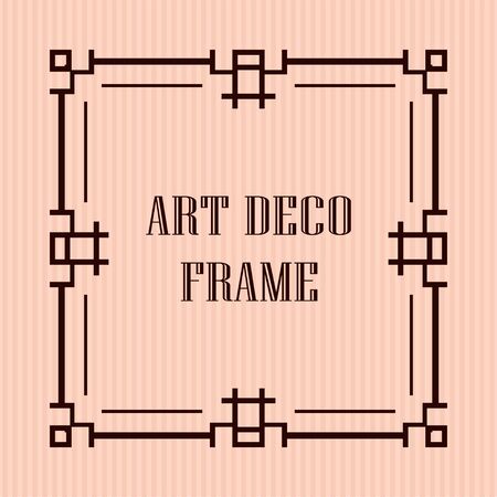 Vintage retro frame in Art Deco style. Template for designのイラスト素材
