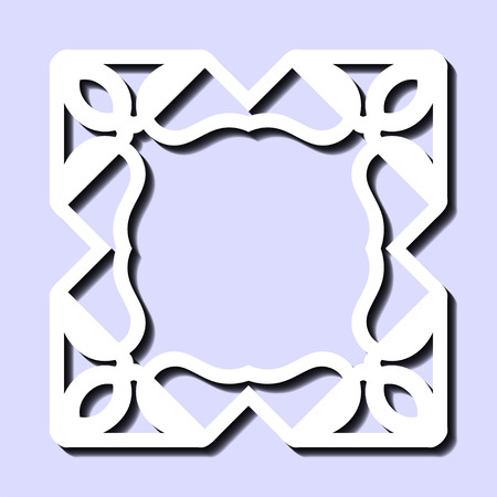 Vintage retro white frame in Art Deco style. Template for designのイラスト素材