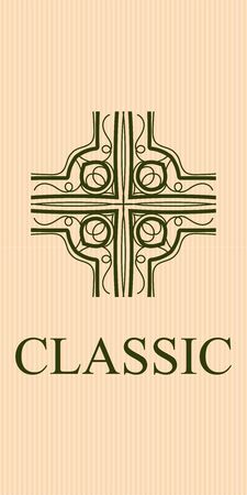 Vintage geometric ornamental icon template designのイラスト素材