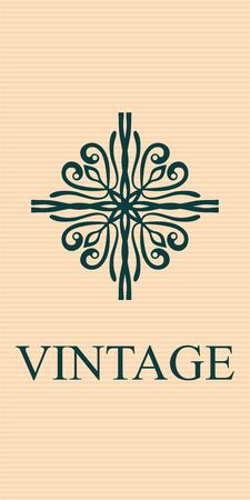 Vintage ornamental logo. Template for design.のイラスト素材