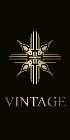 Retro ornamental Template for design. Vector illustration.のイラスト素材