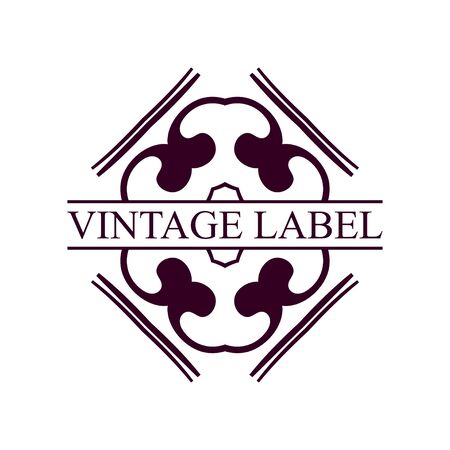 Vintage ornamental retro label. Template for design. Vector illustrationのイラスト素材
