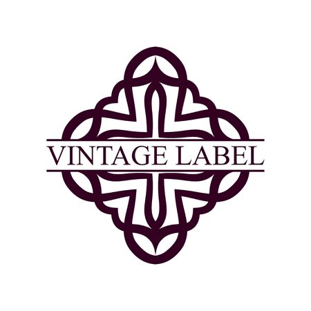 Vintage ornamental retro label. Template for design. Vector illustrationのイラスト素材