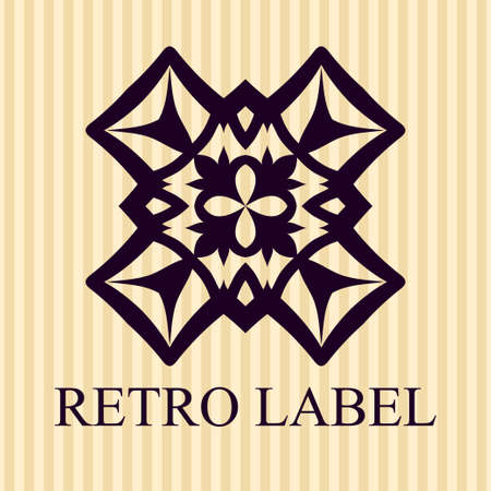 Vintage ornamental icon template with text. Vector illustrationのイラスト素材