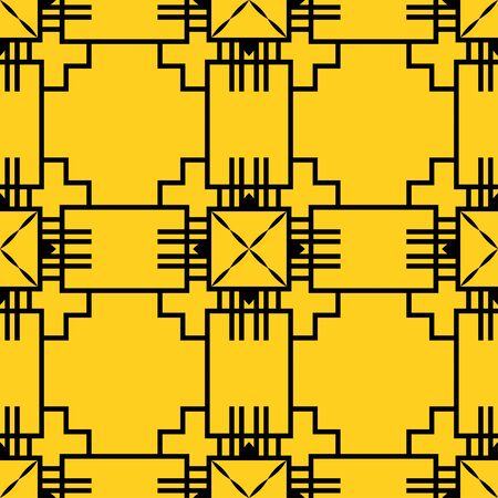 Vintage ornamental seamless pattern. Art deco ornament. Template for designのイラスト素材