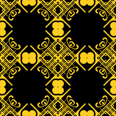 Vintage ornamental seamless pattern. Art deco ornament. Template for designのイラスト素材