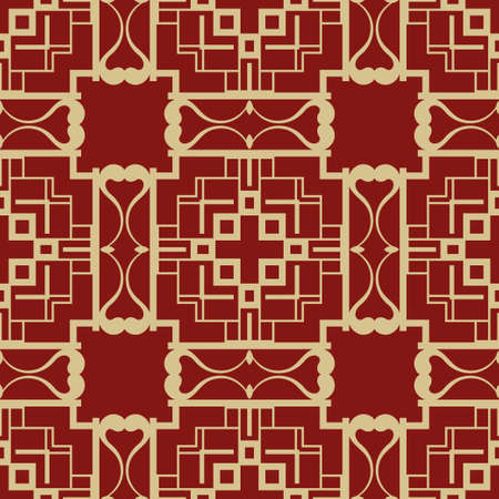 Vintage ornamental seamless pattern. Art deco ornament. Template for designのイラスト素材