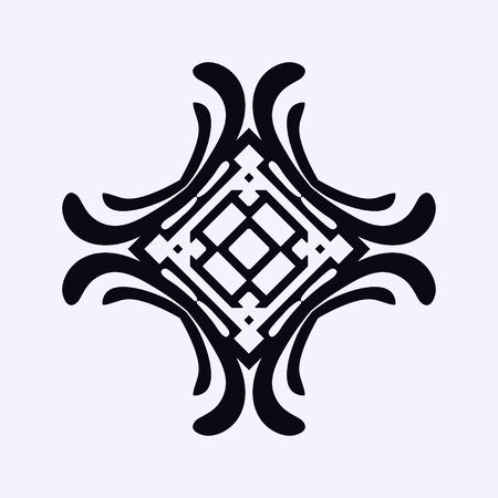 Vintage ornamental logo in art deco style. Template for design of logotypesのイラスト素材