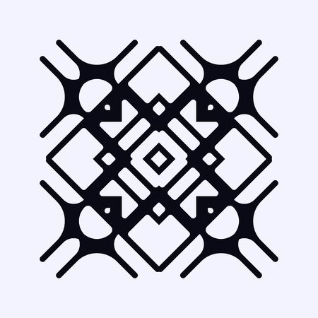 Vintage ornamental logo in art deco style. Template for design of logotypesのイラスト素材