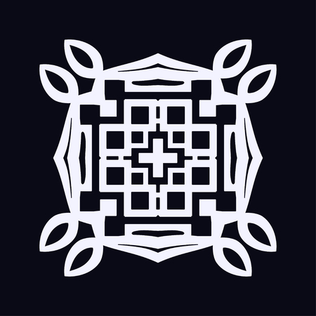 Vintage ornamental logo in art deco style. Template for design of logotypesのイラスト素材