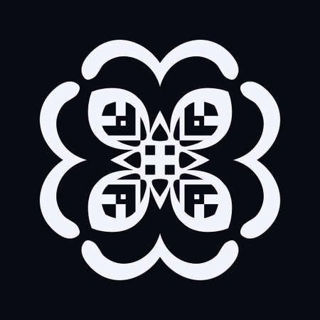 Vintage ornamental logo in art deco style. Template for design of logotypesのイラスト素材