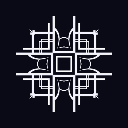 Vintage ornamental logo in art deco style. Template for design of logotypesのイラスト素材