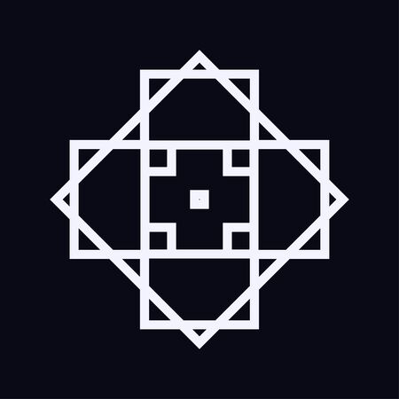 Vintage ornamental logo in art deco style. Template for design of logotypesのイラスト素材