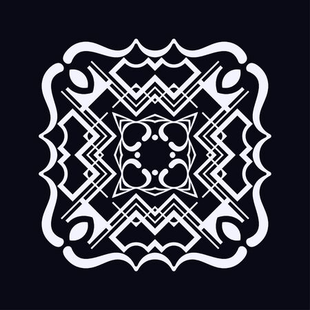 Vintage ornamental logo in art deco style. Template for design of logotypesのイラスト素材