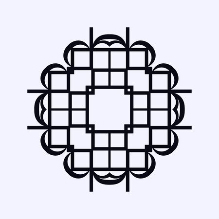 Vintage ornamental logo in art deco style. Template for design of logotypesのイラスト素材