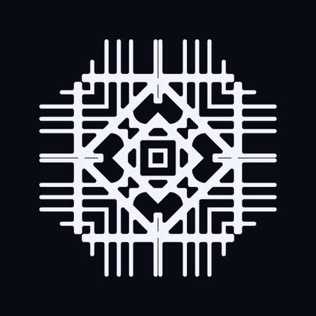 Vintage ornamental logo in art deco style. Template for design of logotypesのイラスト素材