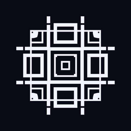 Vintage ornamental logo in art deco style. Template for design of logotypesのイラスト素材