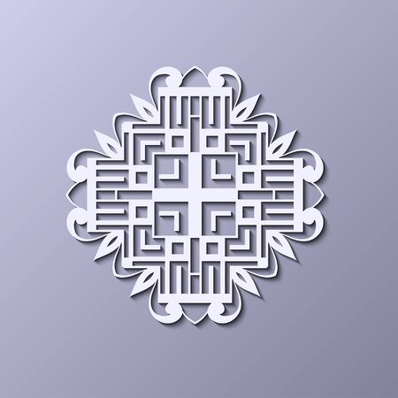 Vintage ornamental logo in art deco style. Template for design of logotypesのイラスト素材