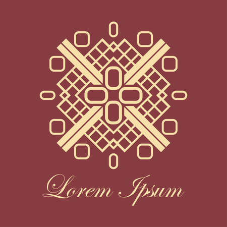 Vintage ornamental logo in art deco style. Template for design of logotypesのイラスト素材